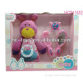 8 inch stuffed plush rabbit doll with sound and plastic toys accesorry ,stuffed plush animal doll with plastic accesorry